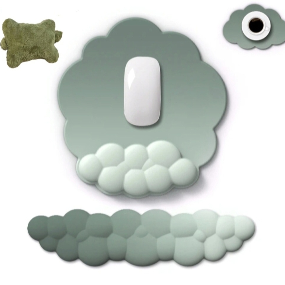 Keyboard Wrist Rest Ergonomic Arm Support Set (4 Pieces) Cloud Keyboard